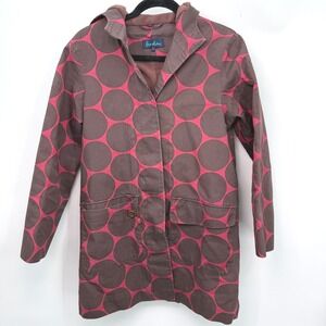 Boden Y2K Polka Dot Fleece Lined Jacket Womens UK 8 US 4 Vintage Preppy Retro